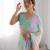 Multicolor georgette printed saree