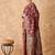 Maroon art silk woven saree