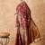 Maroon art silk woven saree