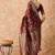 Maroon art silk woven saree