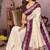 Off white silk blend woven saree