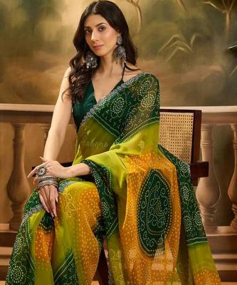 Multicolor georgette printed saree 2