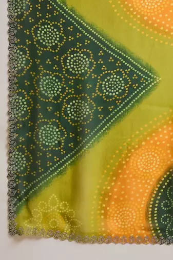 Multicolor georgette printed saree