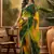 Multicolor georgette printed saree