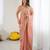 Peach chiffon embroidered saree