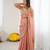 Peach chiffon embroidered saree