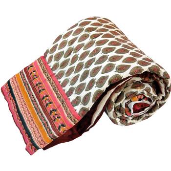Rajasthani Gold Print Cotton Single Bed 1