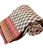 Rajasthani Gold Print Cotton Single Bed