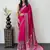 Pink Color Mirror Work  Satin Saree