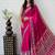 Pink Color Mirror Work  Satin Saree