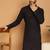 Black chikankari cotton embroidery men kurta