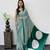 Green Color eal Mirror Hand Work with Mal Cotton Saree
