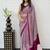Pink Color eal Mirror Hand Work with Mal Cotton Saree