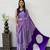 Purple Color eal Mirror Hand Work with Mal Cotton Saree