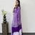 Purple Color eal Mirror Hand Work with Mal Cotton Saree