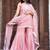 Pink embroidered silk sharara set