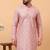 Pink sequins work aari men kurta
