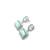 Trendy american diamond turquoise earrings