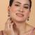 Trendy american diamond crystalgreen earrings