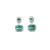 Trendy american diamond crystalgreen earrings