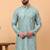 Green sequins work aari men kurta