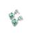 Trendy american diamond crystalgreen earrings