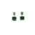 Trendy american diamond green earrings