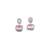 Trendy american diamond pastelpink earrings