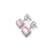 Trendy american diamond pastelpink earrings