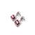 Trendy american diamond red earrings