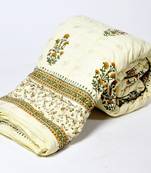 Jaipuri Floral Print Cotton Single Bed320