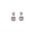 Trendy american diamond crystalpink earrings