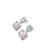 Trendy american diamond crystalpink earrings