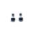 Trendy american diamond blue earrings