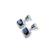 Trendy american diamond blue earrings