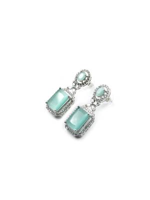 American diamond turquoise earrings for women 4
