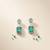 American diamond crystalgreen earrings for women