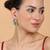 American diamond crystalgreen earrings for women