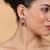 American diamond red earrings for women