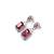 American diamond red earrings for women