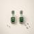 American diamond green earrings for women