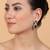 American diamond green earrings for women