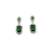 American diamond green earrings for women