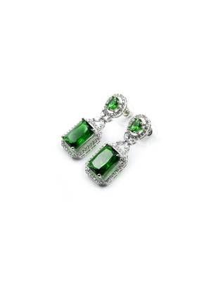 American diamond green earrings for women 4