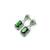 American diamond green earrings for women