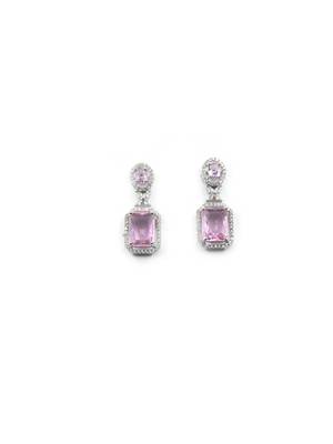 American diamond crystalpink earrings for women 3