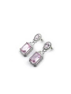 American diamond crystalpink earrings for women 4