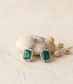 Classic crystalgreen ad earrings