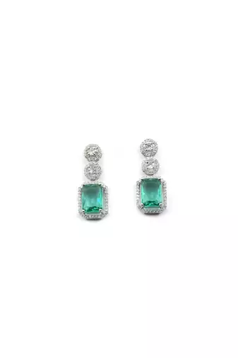 Classic crystalgreen ad earrings