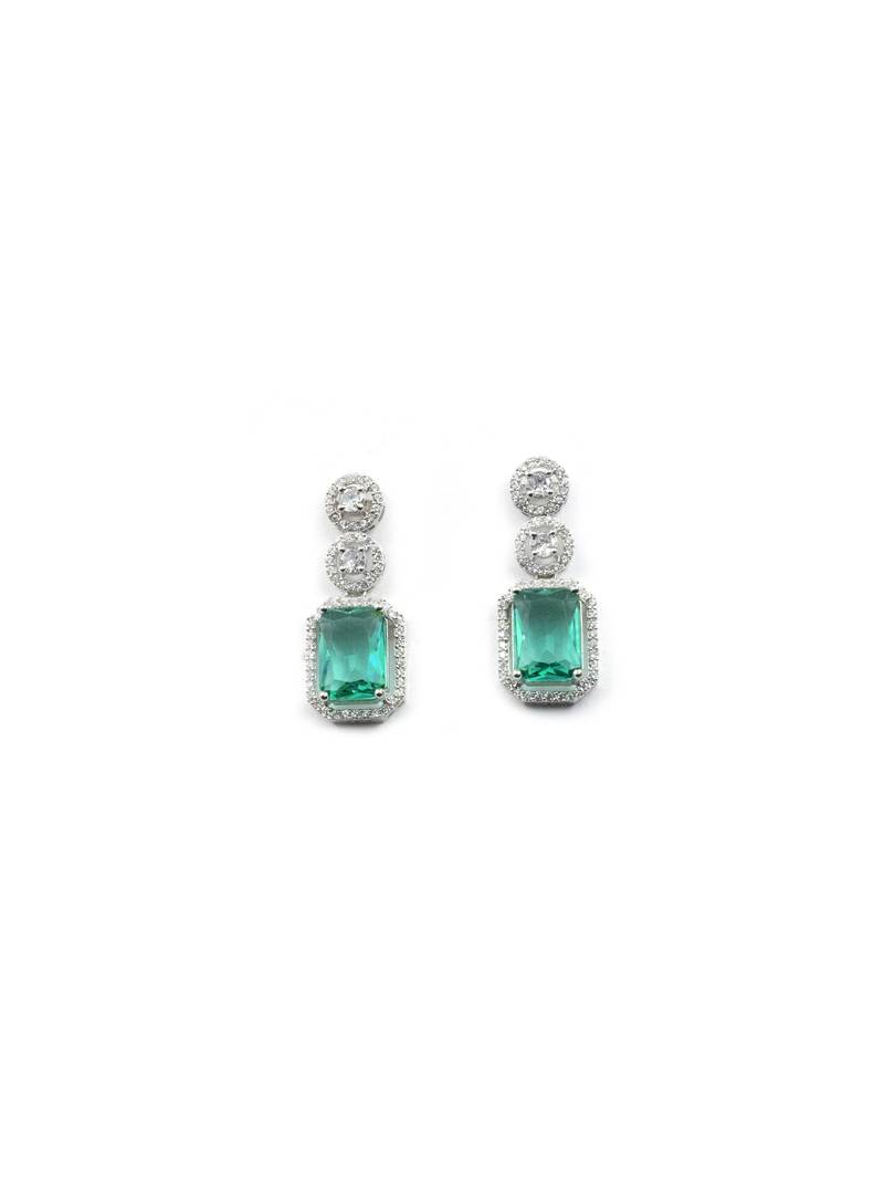 Classic crystalgreen ad earrings